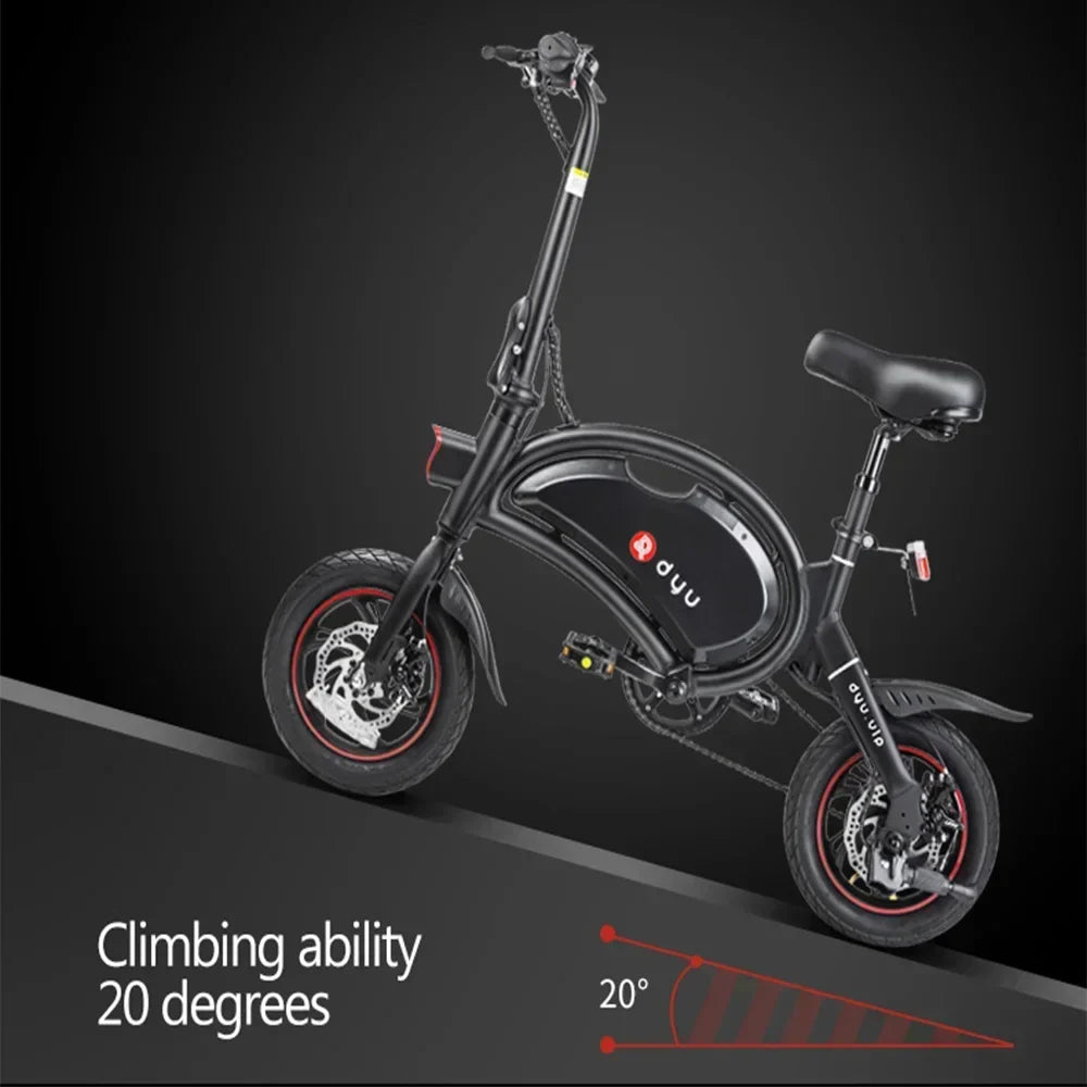 DYU D3F Electric Bike – 14 Inch Compact E-Bike with 10Ah Battery & 15.5mph Speed (UK Version)
