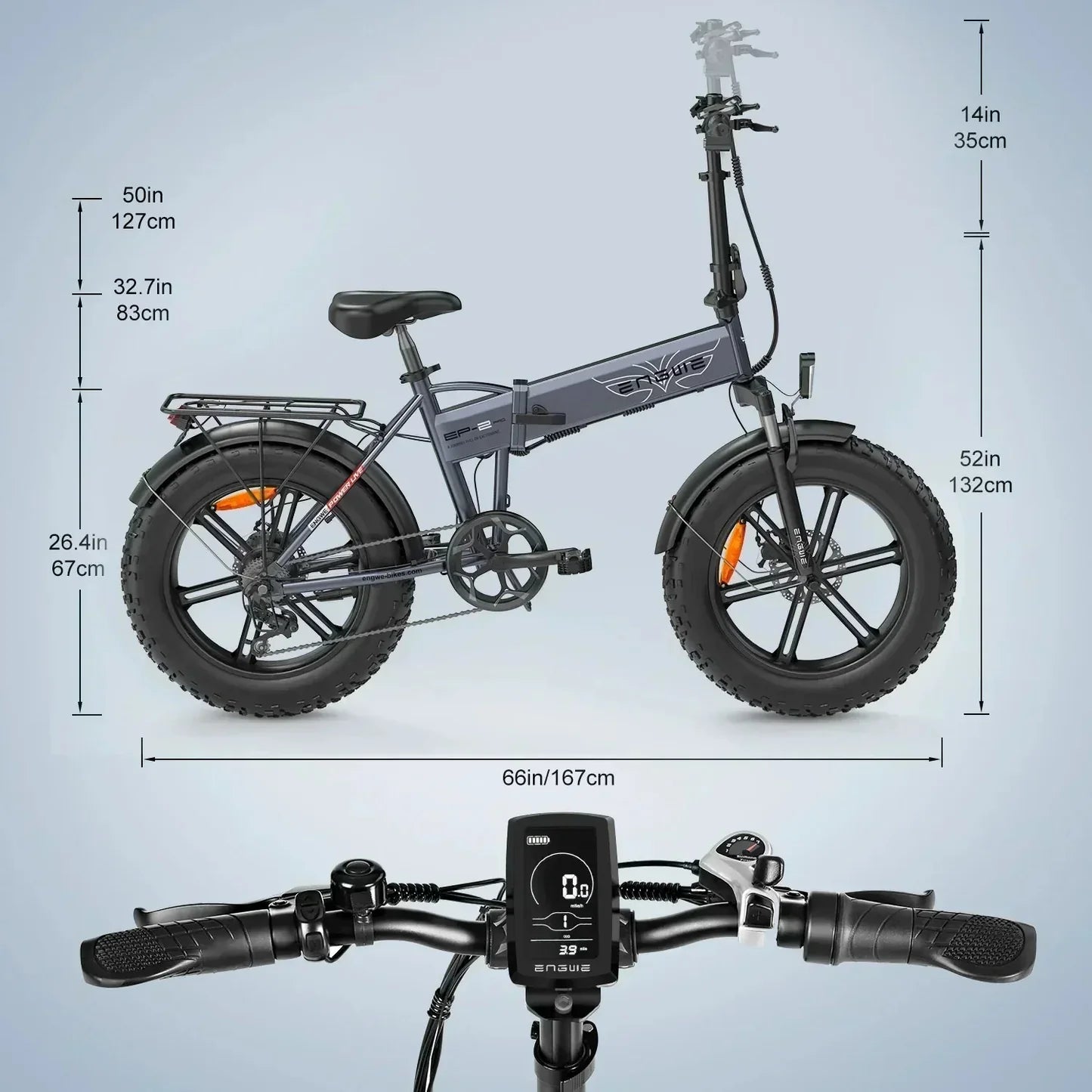 ENGWE EP-2 Pro Electric Bike Under £1000 | 13Ah | 50 Miles | 26 Mph – Black