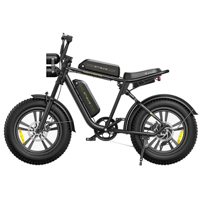 ENGWE M20 dual battery electric bike – black fat tyre e-bike UK


