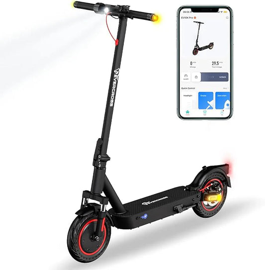 EVERCROSS EV10K PRO foldable electric scooter – black, side view

