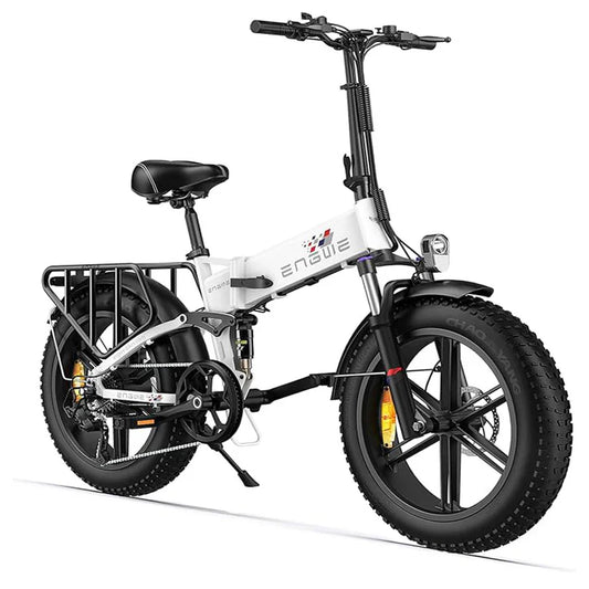 ENGWE Engine X Best Folding Electric Bike Under 1000£ | 13Ah | 74.5 miles | 15.5Mph - Black/White/Red