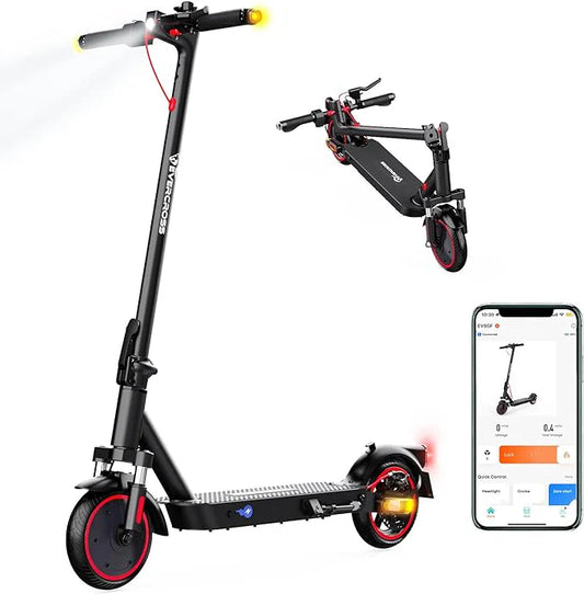 EverCross EV85F foldable electric scooter – black, side profile


