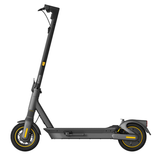 Ninebot KickScooter MAX G2 E – black long-range Segway e-scooter side view

