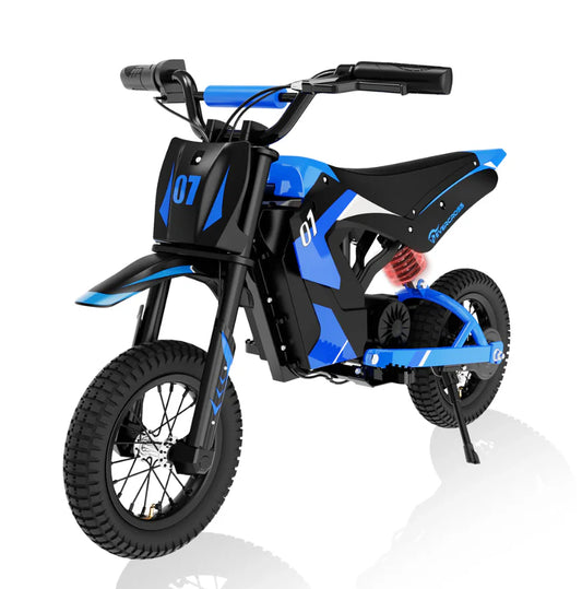 Evercross EV12M kids electric bike – blue color side view