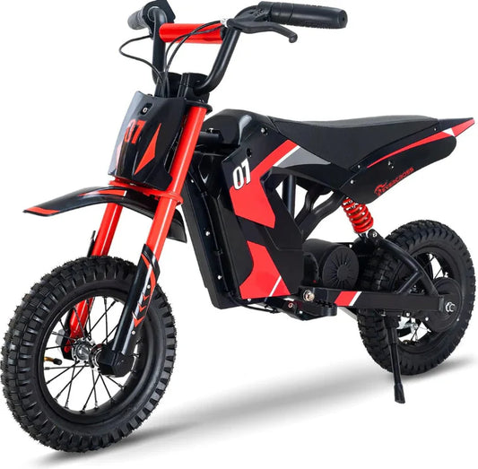 Evercross EV12M kids electric bike – red color side view
